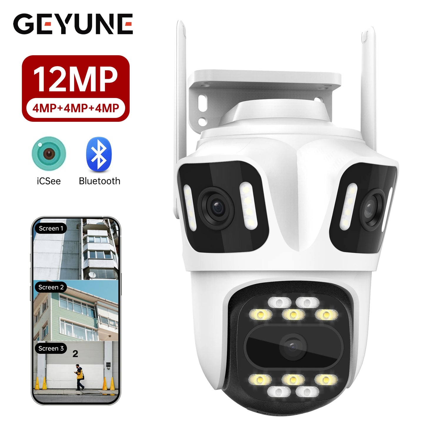 SECUEYE 12MP 6K WiFi Outdoor PTZ Surveillance Camera