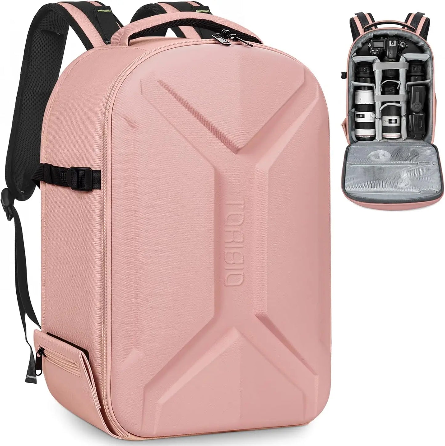 XMSJ Hardshell Camera Backpack Waterproof Tripod Holder And Laptop Compartment