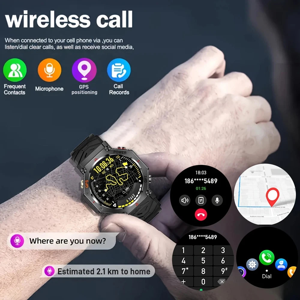 SENBONO GPS Smartwatch With AI GPS Tracking And Bluetooth Calls