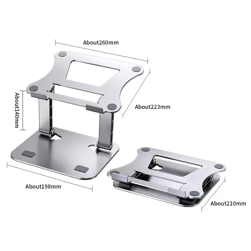 Adjustable Aluminum Alloy Tablet And Laptop Stand Folding Cooling Support Ergonomic Tilt