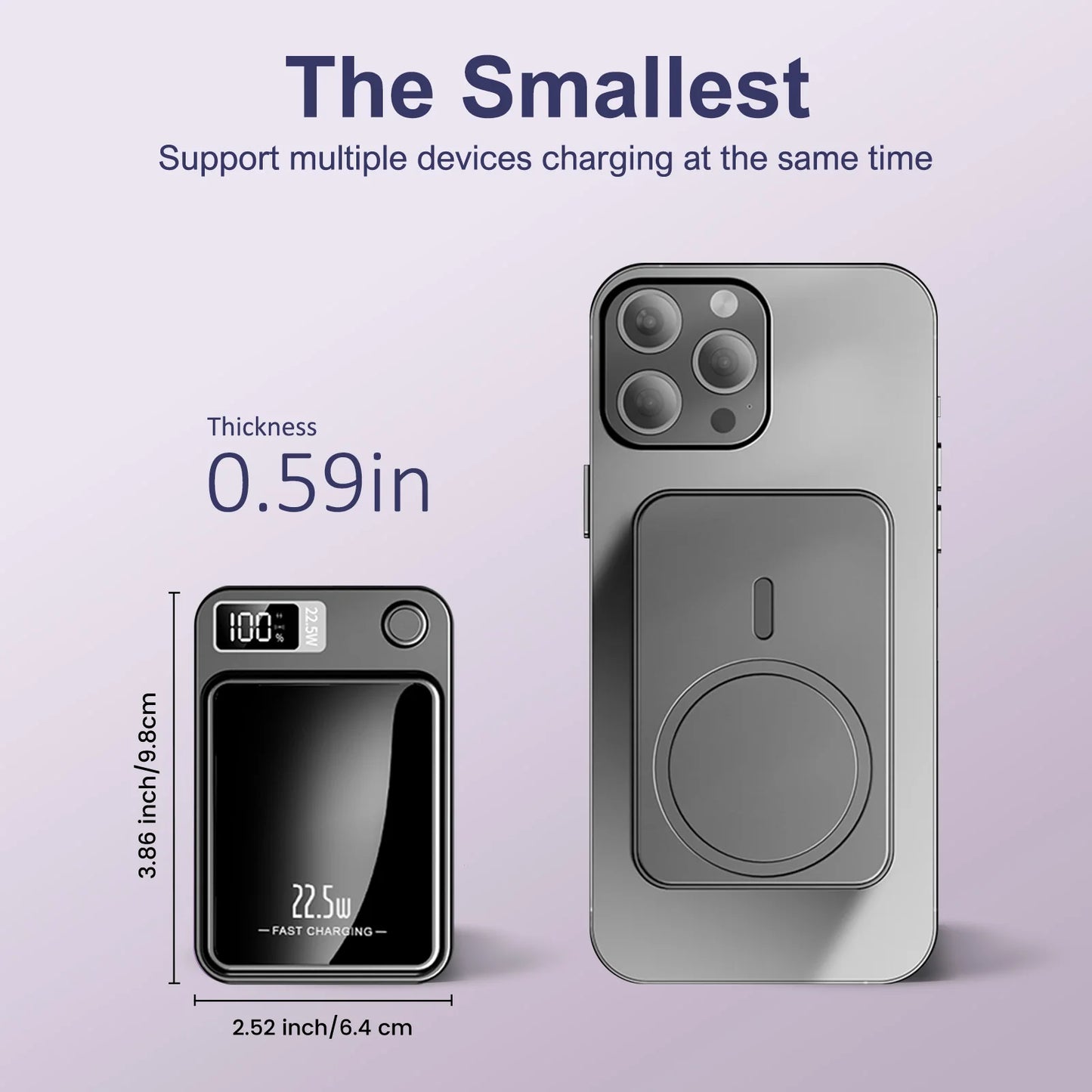 MagSafe 10000mAh Power Bank Wireless Charger PD 22.5W