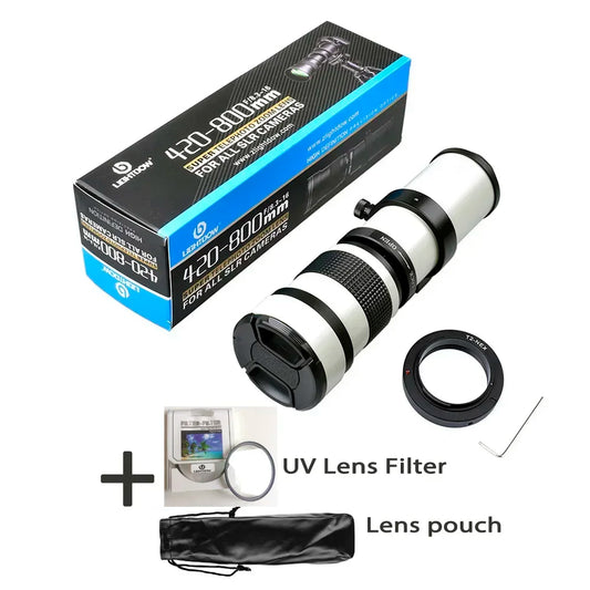 Lightdow Telephoto Zoom Lens Manual Focus with UV Filter