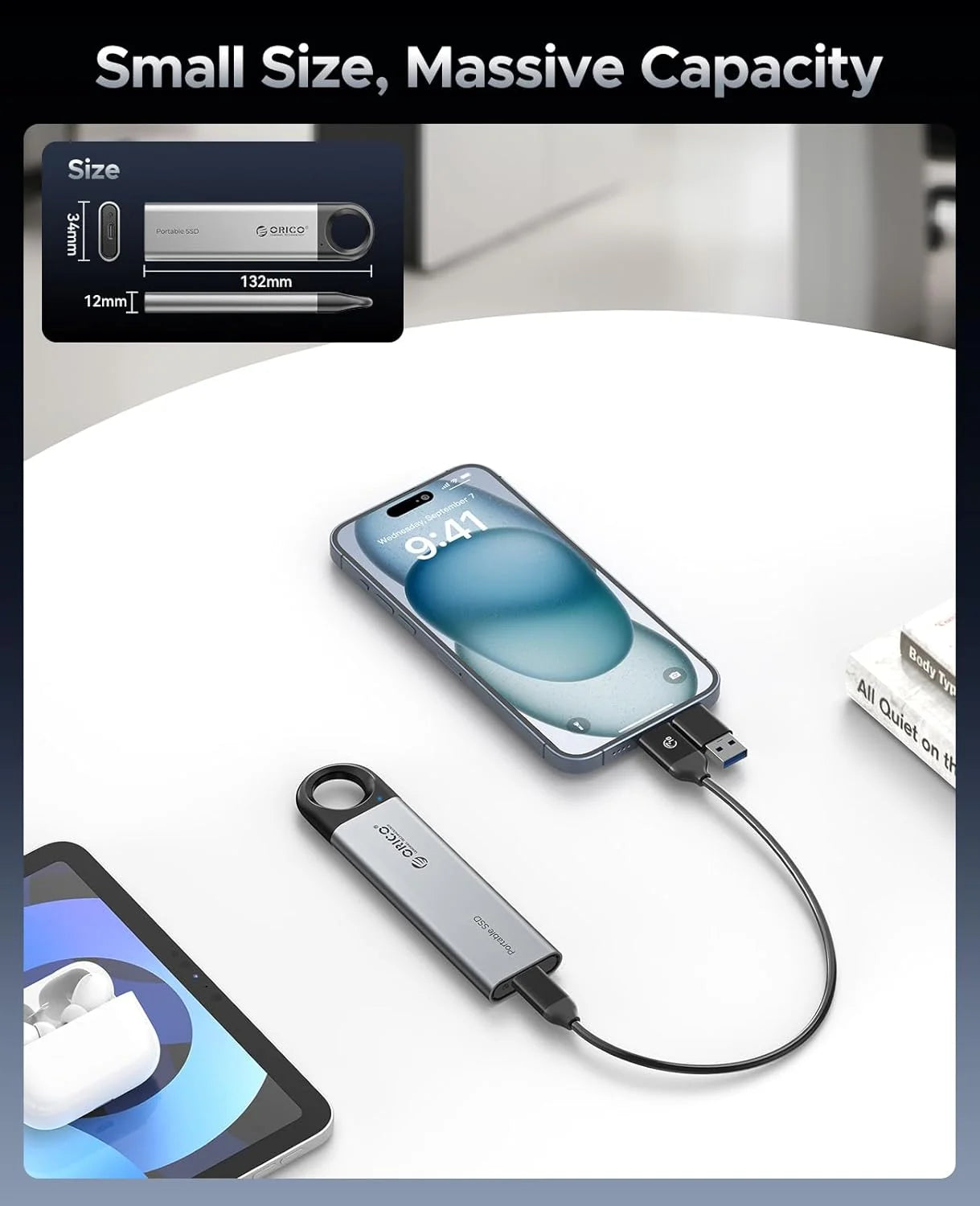 Orico External SSD USB 3 Gen2 Portable NVMe Storage Drive