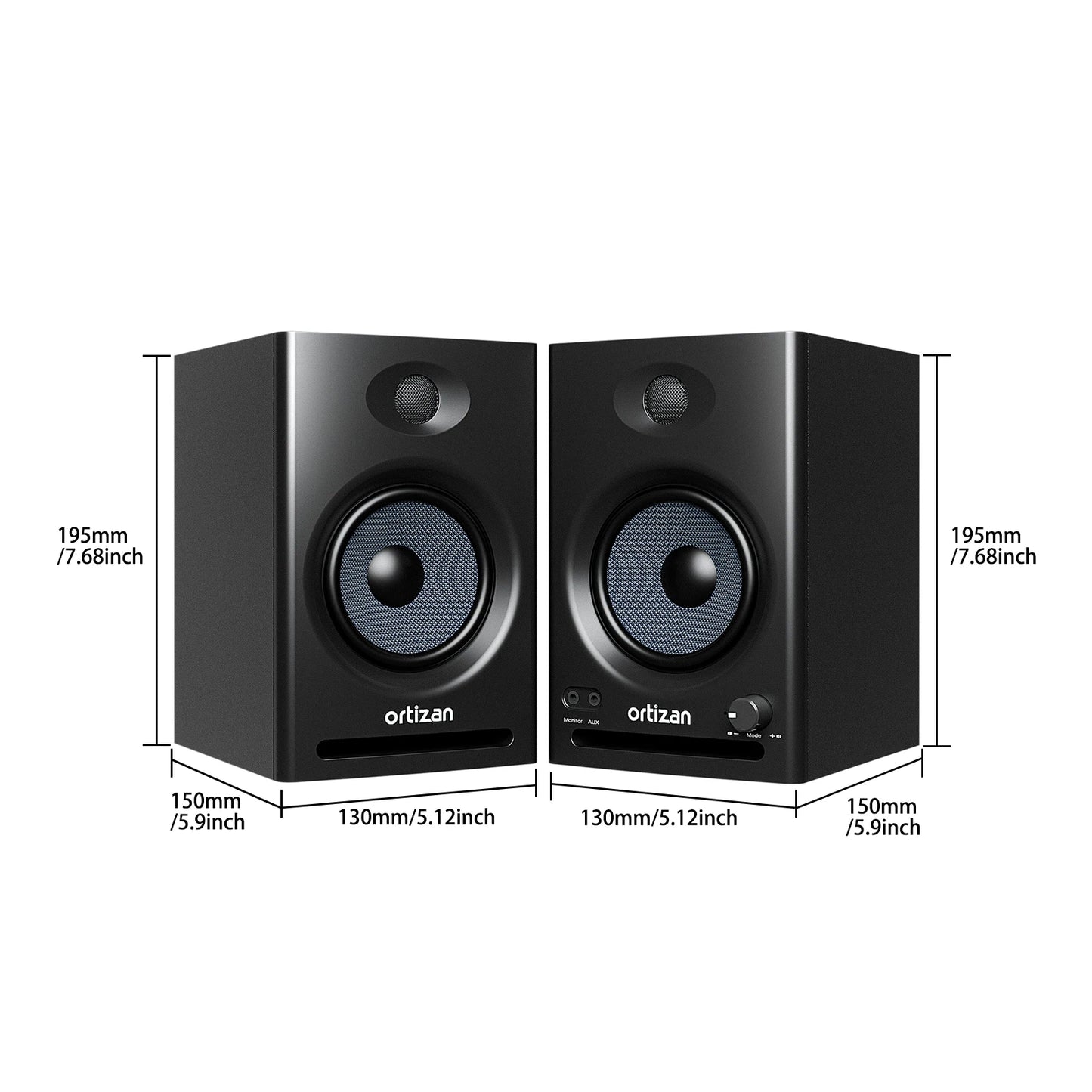 Ortizan C7 Dual Mode Studio Monitors Bluetooth 5.3 Near Field