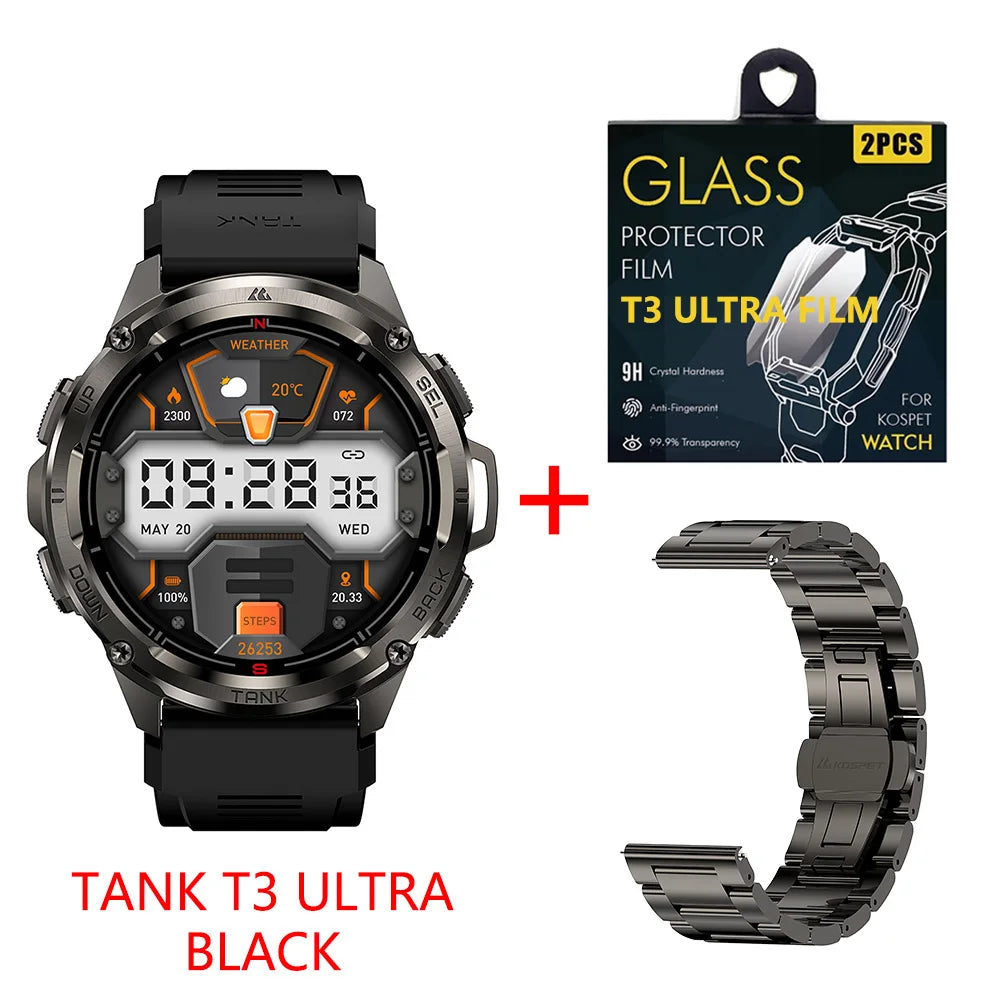 KOSPET Tank T3 Ultra GPS Smartwatch Altimeter Barometer Compass