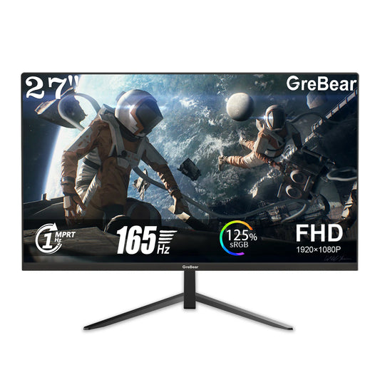 Grebear 165Hz Gaming Monitor 1080p With Built In Speakers