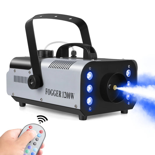 U'King 1200W Fog Machine With 6 LEDs Remote Control