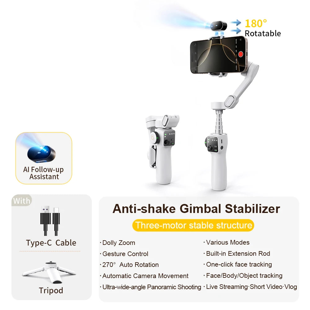 AOCHUAN Smart V8 3 Axis Handheld Gimbal For Smartphones