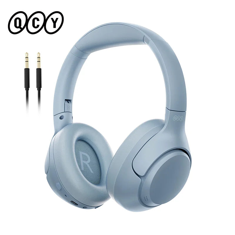 QCY H3 ANC Wireless Headphones Bluetooth 5.4 Hi Res Audio Over Ear Headset With Hybrid Active Noise Cancellation