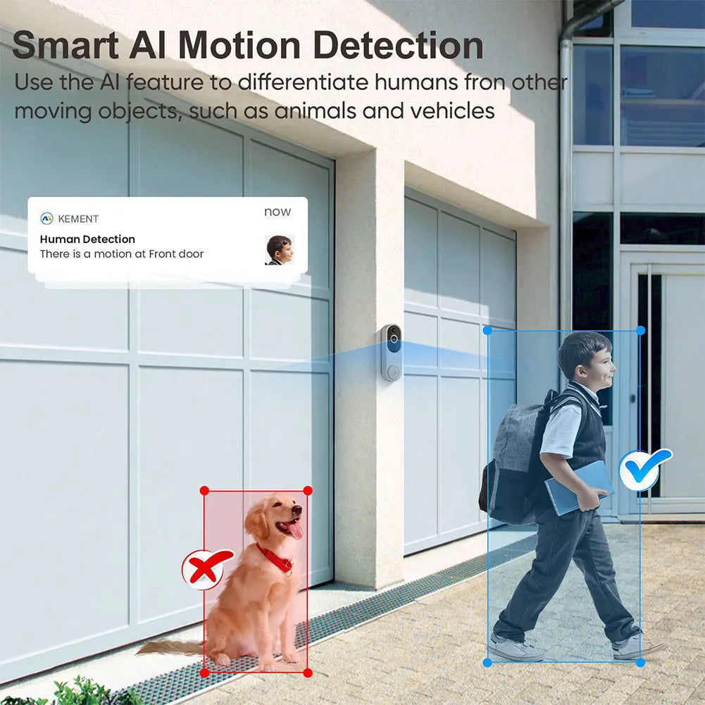 1080P Wireless Doorbell Camera Night Vision And Two Way Audio