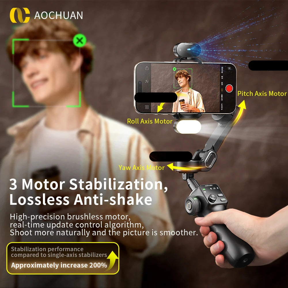 AOCHUAN Smart V8 3 Axis Handheld Gimbal For Smartphones